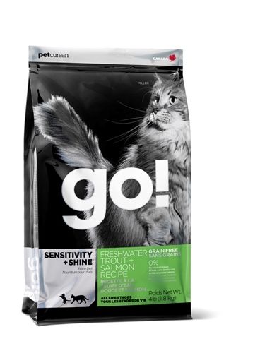 GO! Sensitivity+Shine Freshwater Trout+Salmon CAT 1,71 kg Petcurean GO!